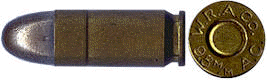 9.8mm Colt Auto cartridge.